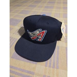 NWT Vtg 90s Los Angeles Anaheim Angels Plain Wing Logo Snapback New Rare MLB